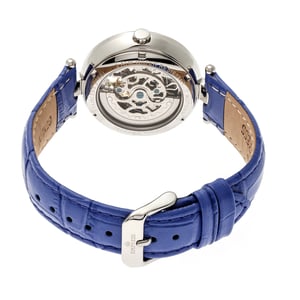 Reloj automático Empress Stella semiesqueleto con correa de cuero MOP