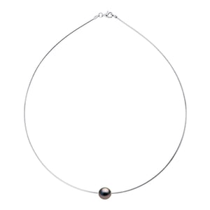 Collar de perlas tahitianas Omega Ronda 9-10 mm 925