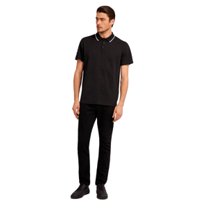 Polo Guess de manga corta con cinta piqué para hombre