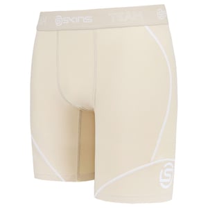 Skins masculinos dnámicos beige compresión neutra media medias pantalones cortos DB00010029002