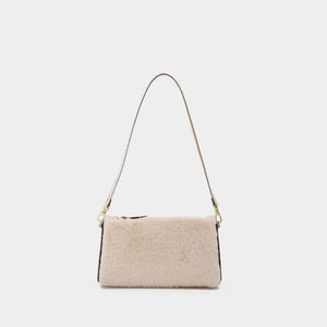 Mini bolso Prisma de piel/piel sintética marfil