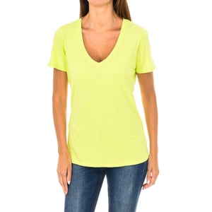 Camiseta manga corta y cuello en pico 3Y5T45-5JZMZ mujer