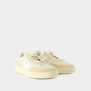 Zapatillas V-90 - Veja - Piel - Beige