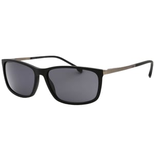 Gafas de sol negras mate con lentes grises de Hugo Boss