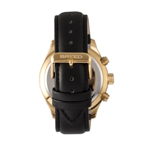 Reloj Breed Maverick con cronógrafo y correa de cuero con fecha