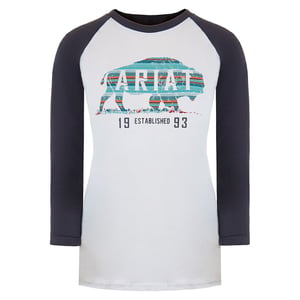 LOGO DE ARIAT Mens White Top