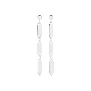 Pendientes Luxenter, lirrat de plata de ley 925 acabado baño rodio