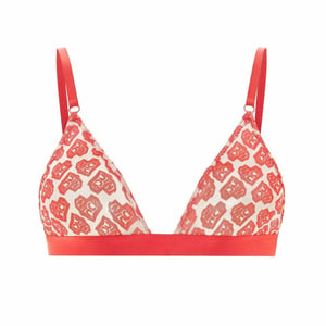 Nicce Ajustable Blanco/Rojo AOP Heart Womens Triangle Bralette 211 2 15 09 0469