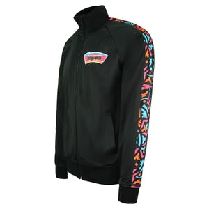 Mitchell & Ness San Antonio Zip Up Black Mens Track Jacket TRJKDF18006 SASBLCK1