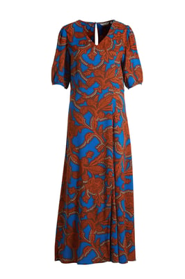 Vestido B.Young BYJOSA con estampado en toda la prenda terra/azul