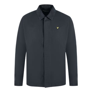 Chaqueta sobrecamisa negra con detalles desgastados de Lyle & Scott