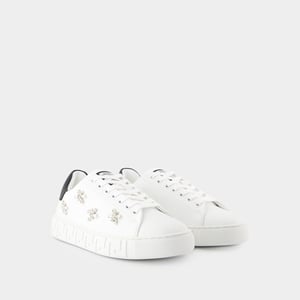 Versace Zapatillas La Greca - - Tejido - Blanco