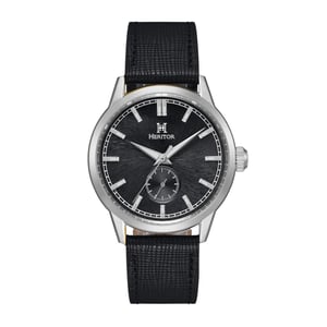 Reloj automático Heritor Argento con correa de piel