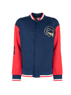 Fila Chaqueta Zurow del hombre rojo, azul oscuro