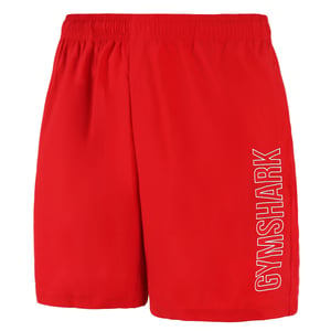 Gymshark llegada de 7 pulgadas pantanos cortos rojos