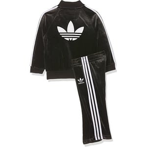 Adidas Velor Kids Black Track Situit