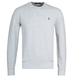 Sudadera de Forro Polar Gris Melange con Logo de Polo Ralph Lauren