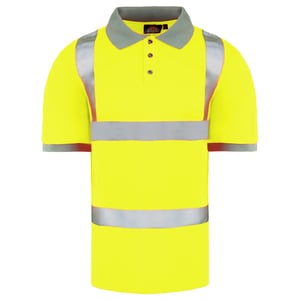 Dickies High Visibilidad para hombre Polo de seguridad amarillo