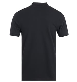 Polo de Piqué con Cuello Bomber para Hombre Fred Perry en Negro