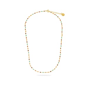 Collar Luxenter de Cuarzo Hidrotermal Multicolor acabado en oro amarillo de 18K - Nespo