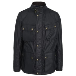 Belstaff Fieldmaster chaqueta encerada negra