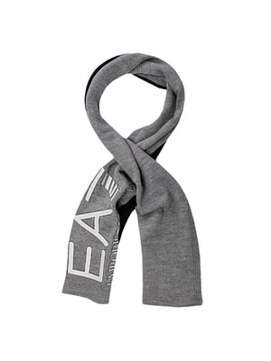 Bufanda EA7 para hombre con relieve del logotipo original