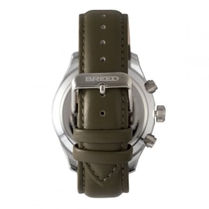Reloj Breed Maverick con cronógrafo y correa de cuero con fecha