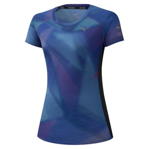 Camiseta Mizuno Aero Azul Mujer