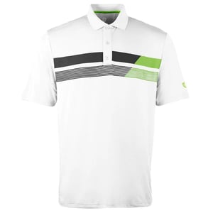 Isla Verde asimétrico estampado para hombres blancos Polo de golf de golf
