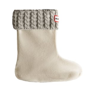 Calcetines de bota Hunter Recycled Mini Cable Kids Beige