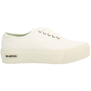 Zapatos Blancos para Mujeres Seavees Legend Platform con Bordado