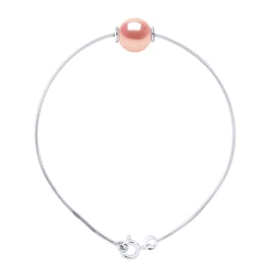 Pulsera de malla SERPENTENTE Redución de agua dulce y blanco 9-10 mm 925