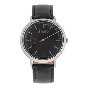 Simplifique el reloj con correa de cuero 6500