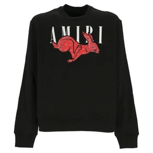 Sudadera negra con logo de conejo Amiri Cny
