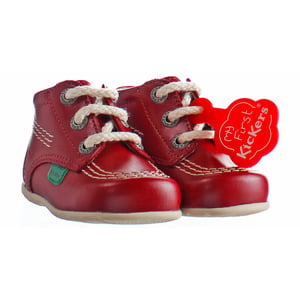 Patadas Kick Hi B Boots rojos para niños centrales