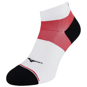 Calcetines de Running Mizuno Support Mid Blanco/Rojo para Hombre