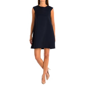 Vestido manga corta acampanado y cuello redondo 9064 mujer