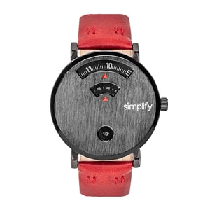 Simplifique el reloj con correa de cuero 7000