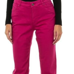 Pantalones largos tejanos de tejido elástico 6Y5J18-5D3IZ mujer