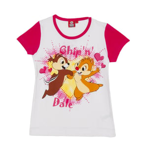 Camiseta manga corta Daisy cuello redondo WD26120 niña