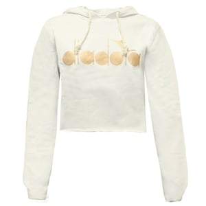 Diadora Cropped Womens White Hoodie