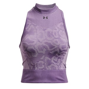 Under Armour Rush Camiseta sin costuras morada para mujer