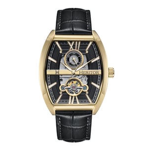 Reloj Automático Heritor Masterson Semi-Esqueleto con Correa de Cuero