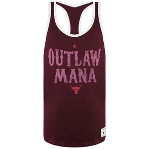 Under Armour X Project Rock Outlaw Mana Mens Borgoña Tiga de tanques Borgoña