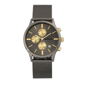 Reloj de cronógrafo con pulsera de malla Breed Espinosa con fecha