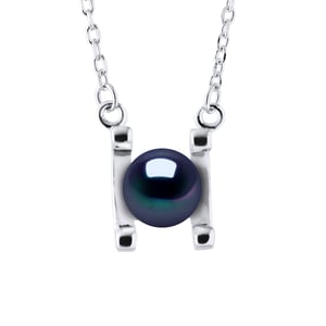 Símbolo Collar Pearl de agua dulce 7-8 mm Dorado 925
