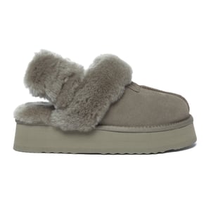 EVER AU Mujer Pantuflas De Piel Con Dos Correas Removibles - Fantail