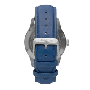 Reloj automático Heritor Jonas con correa de cuero y esqueleto