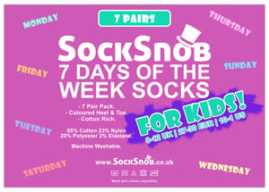 Calcetines Días de la Semana | 7 Pares | Para Niños y Niñas