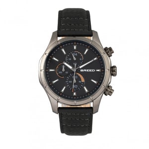 Reloj Breed Lacroix con cronógrafo y correa de cuero